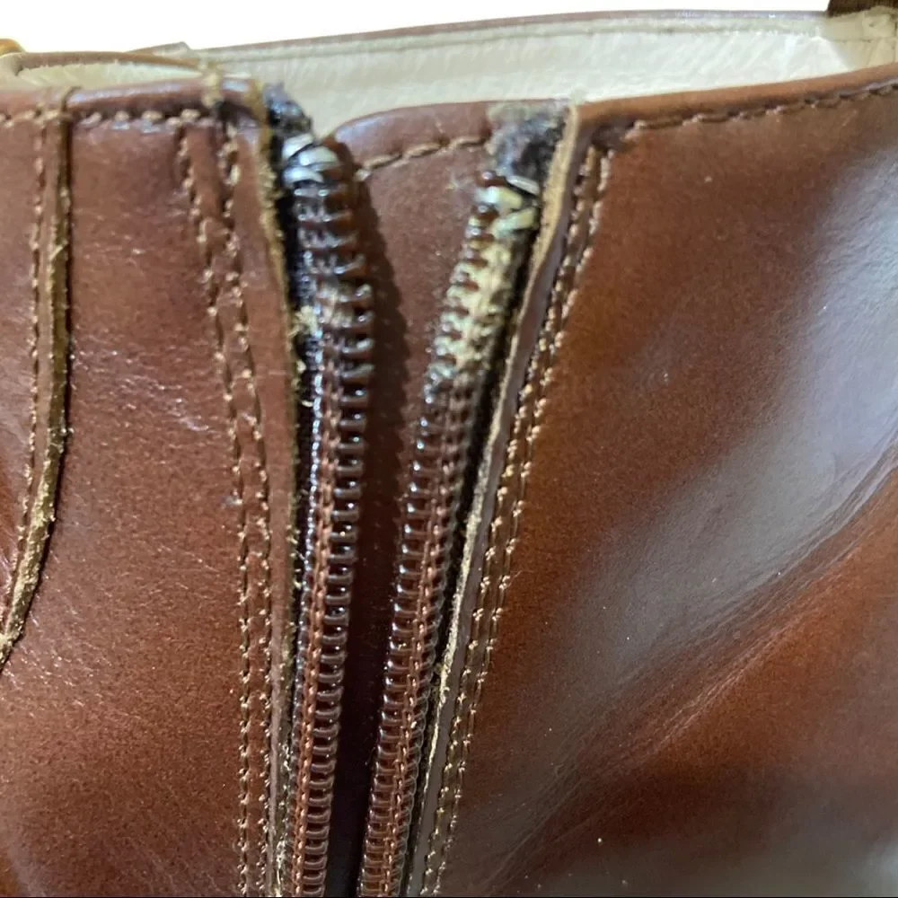 🥾 Alegria By PG Lite Eliza Dark Academia Leather Chestnut Luster Chunky Boots - Picture 10 of 13